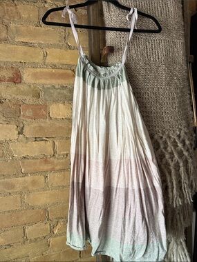 ANTHROPOLOGIE E by Eloise Light Sage Green, Lilac, Taupe Ruffled Slip Dress